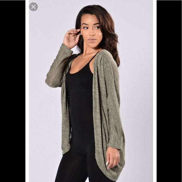 Fashion Nova Sweaters - Olive Cardigan